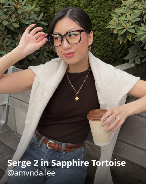 Oscar Wylee @amvnda.lee in Serge 2 Sapphire Tortoise.