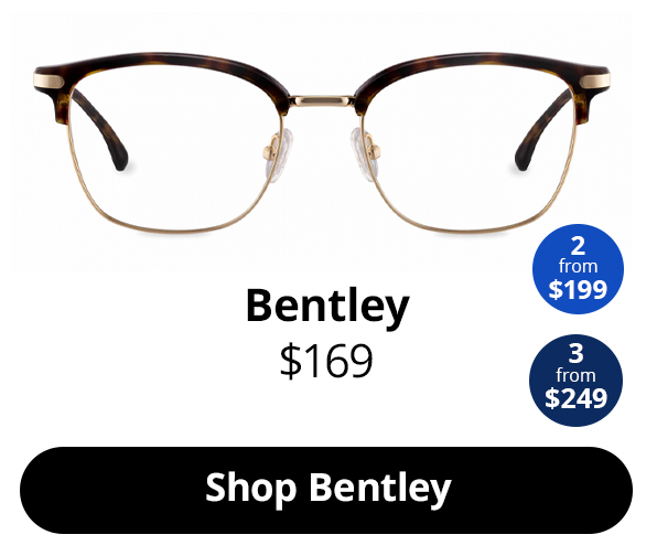 A photo of the Bentley optical glasses in Palm Tortoise