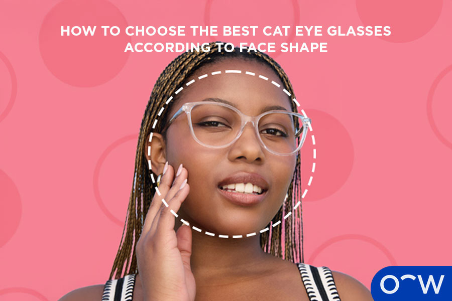 Oscar Wylee Cat-eye glasses for a Round face