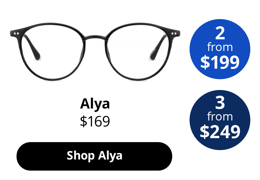 Alya optical Women’s glasses in the colour Obsidian Black  from $169