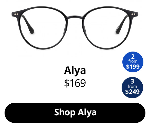 Alya optical Women’s glasses in the colour Obsidian Black  from $169