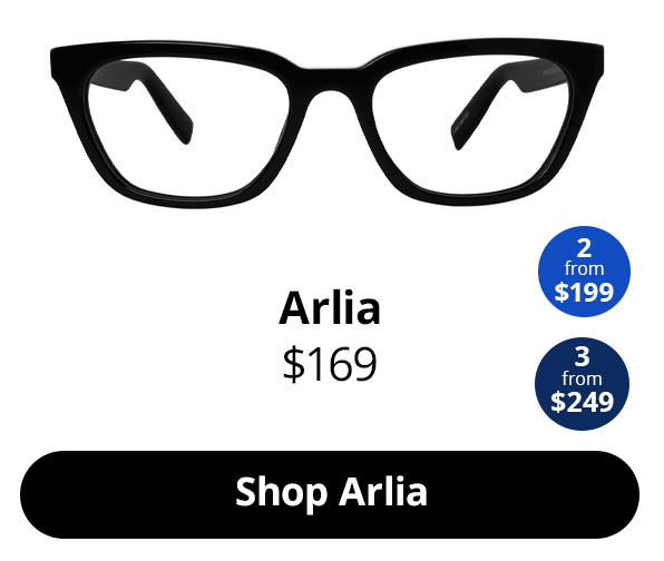 Arlia optical glasses in the colour Obsidian Black from $169