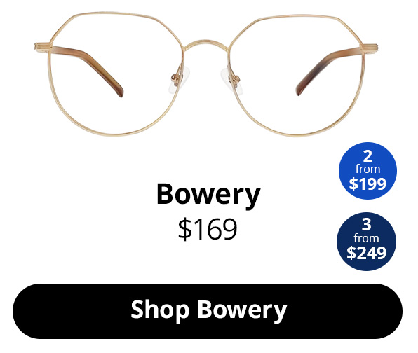 Bowery optical geometric glasses frames in the colour Gold from $169