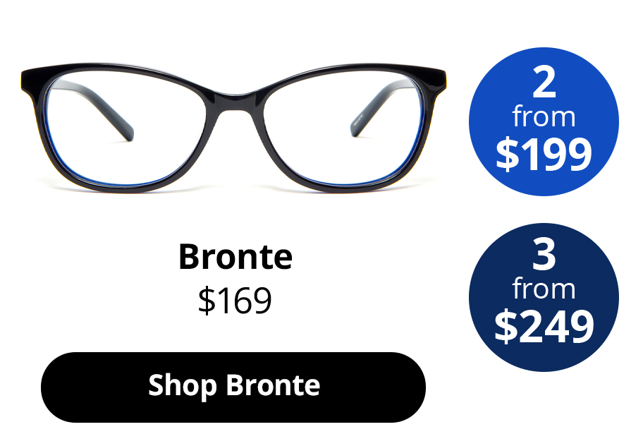 Bronte optical glasses for diamond face shape in the colour Midnight Blue from $169