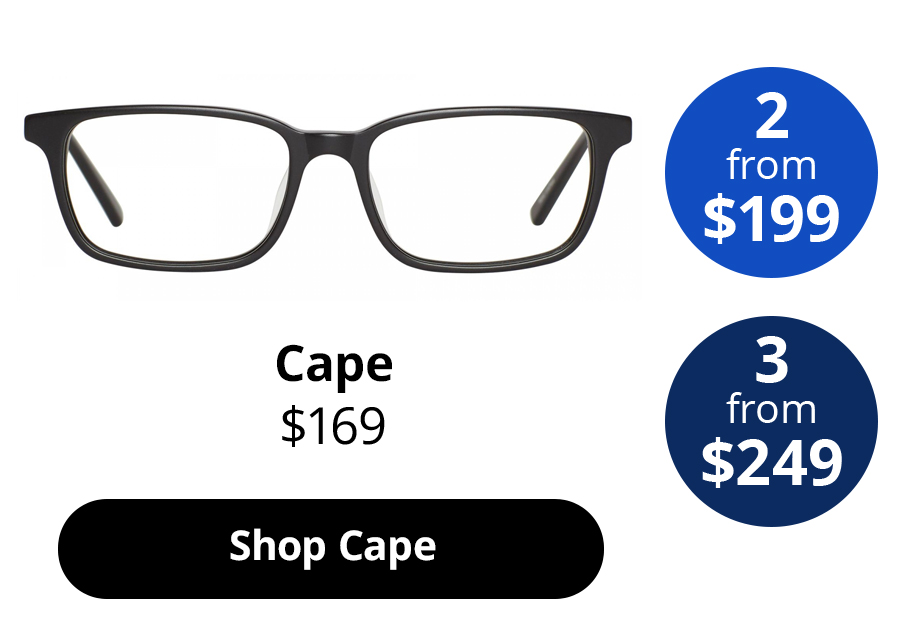 Cape optical computer glasses in the colour Black Matte from $169