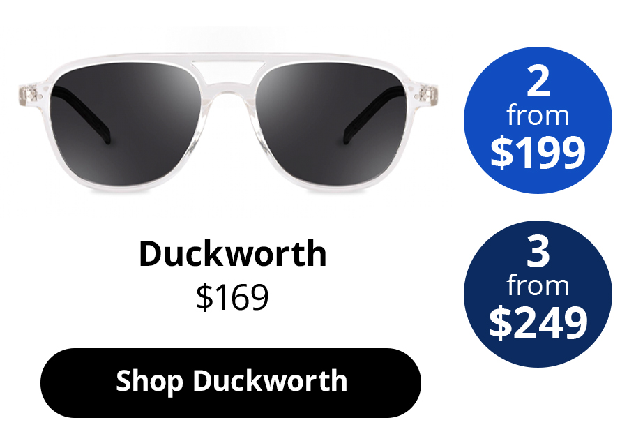 Duckworth sunglasses with tinted lenses in the colour Clear Crystal from $169