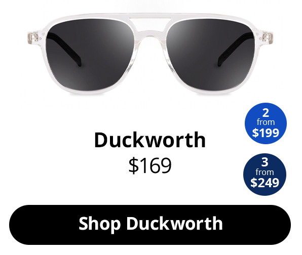 Duckworth sunglasses with tinted lenses in the colour Clear Crystal from $169