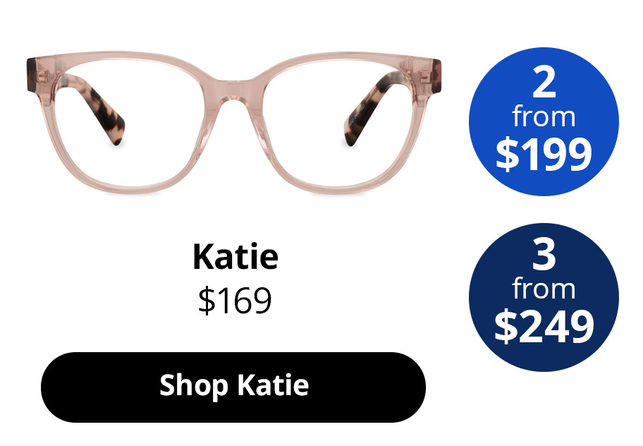 Katie optical round glasses frames in the colour Clear Crystal from $169
