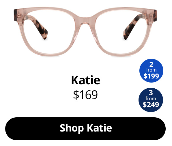 Katie optical round glasses frames in the colour Clear Crystal from $169