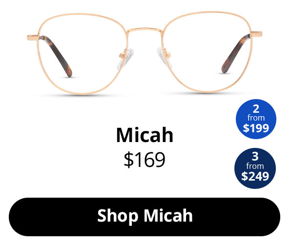 Micah optical glasses for oval face shape in the colour Rose Gold from $169