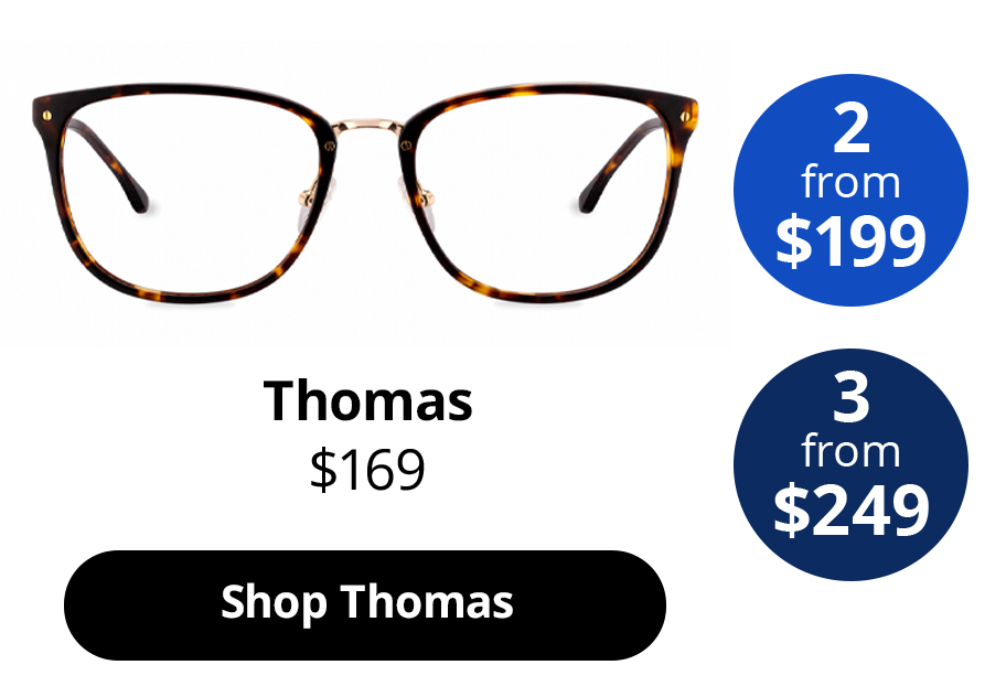 Thomas optical reading glasses in the colour Whiskey Tortoise from $169