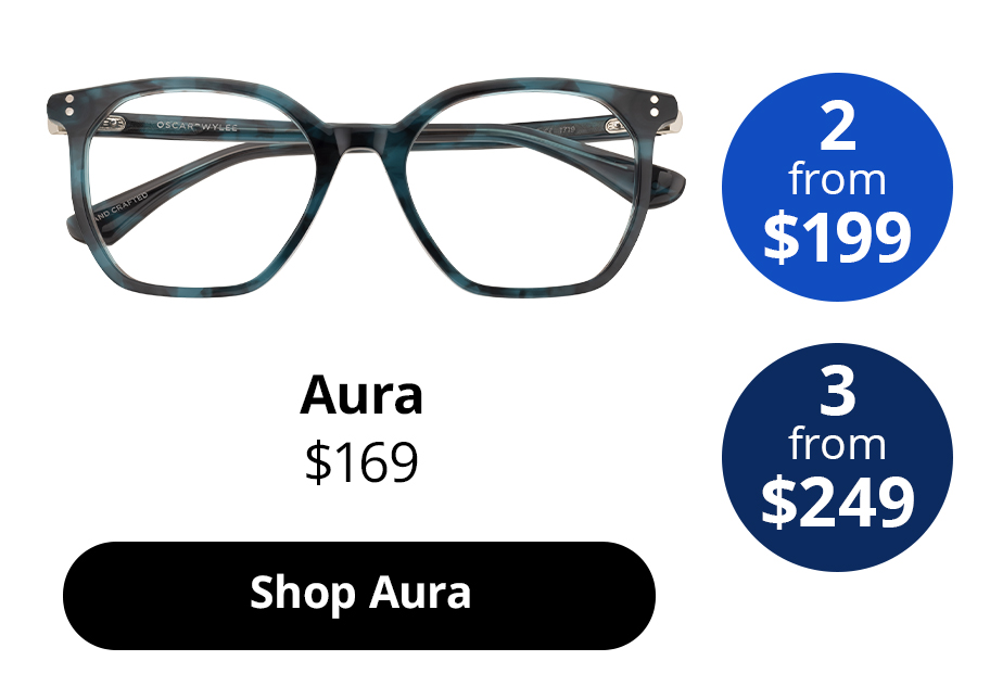 Oscar Wylee Aura_615 optical frame in Turquoise Tort.