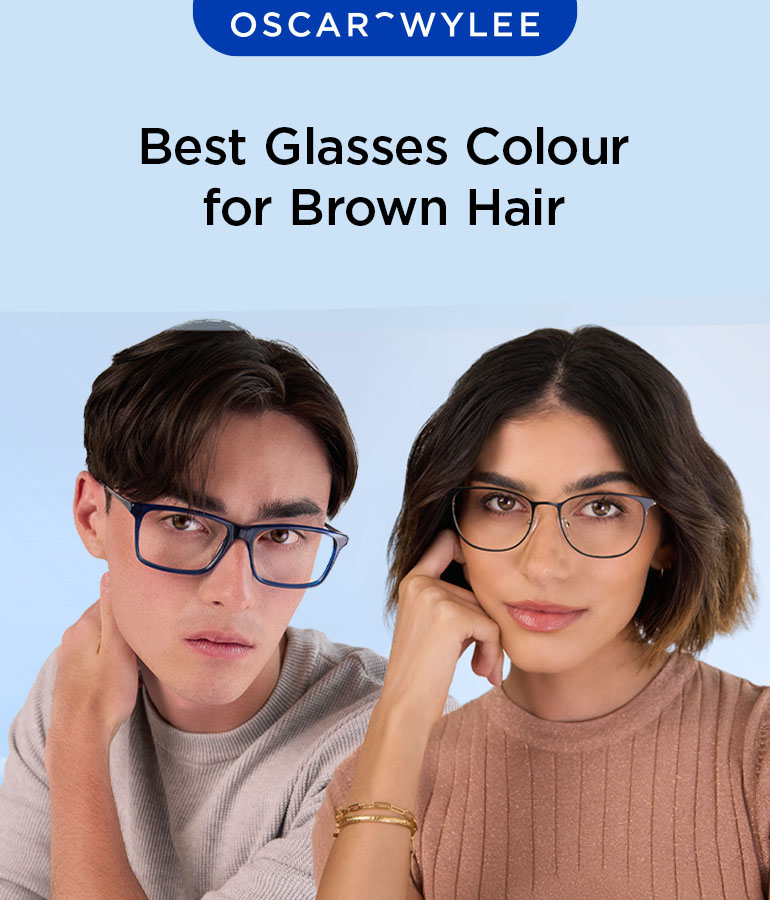 Which glasses are best paired with brown hair?