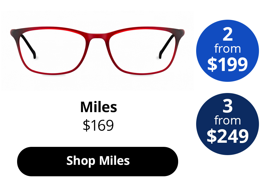 Miles optical Women’s glasses in the colour Matte Burgundy from $169