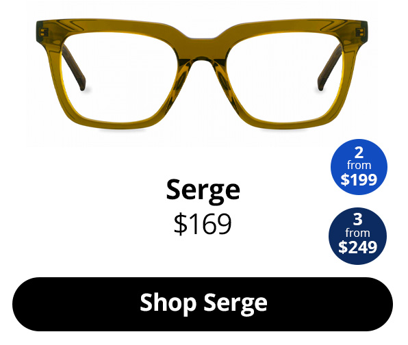 Serge optical Unisex glasses in the colour Clear Pine from $169