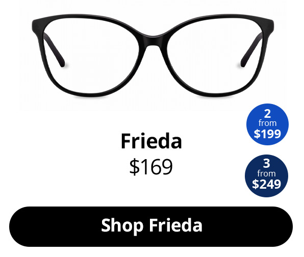 Frieda optical frame in Obsidian Black Matte from $169