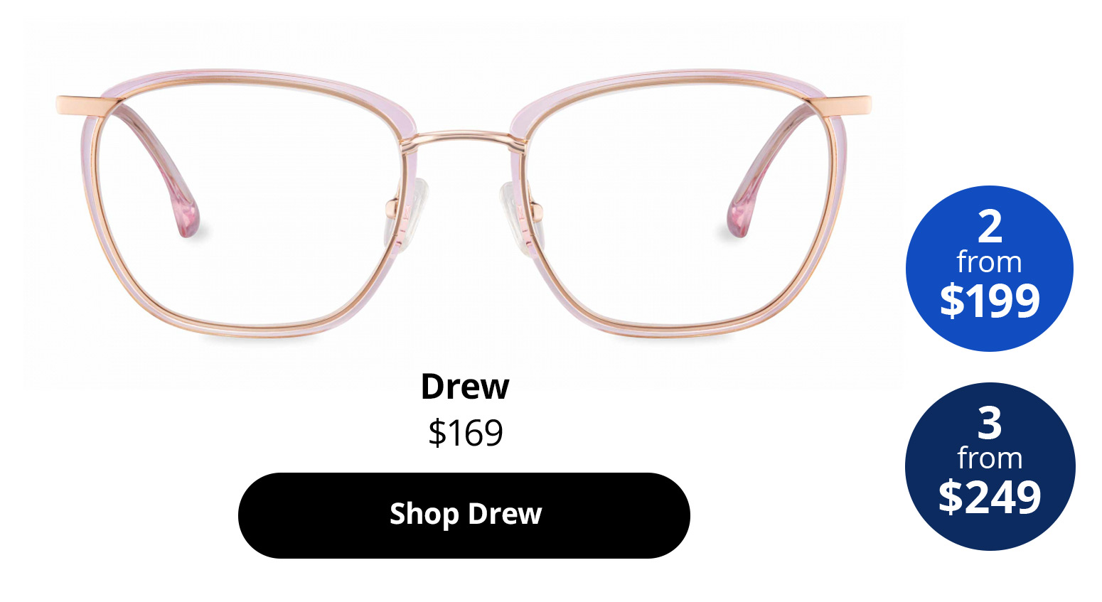 Drew optical glasses in Obsidian Black Matte