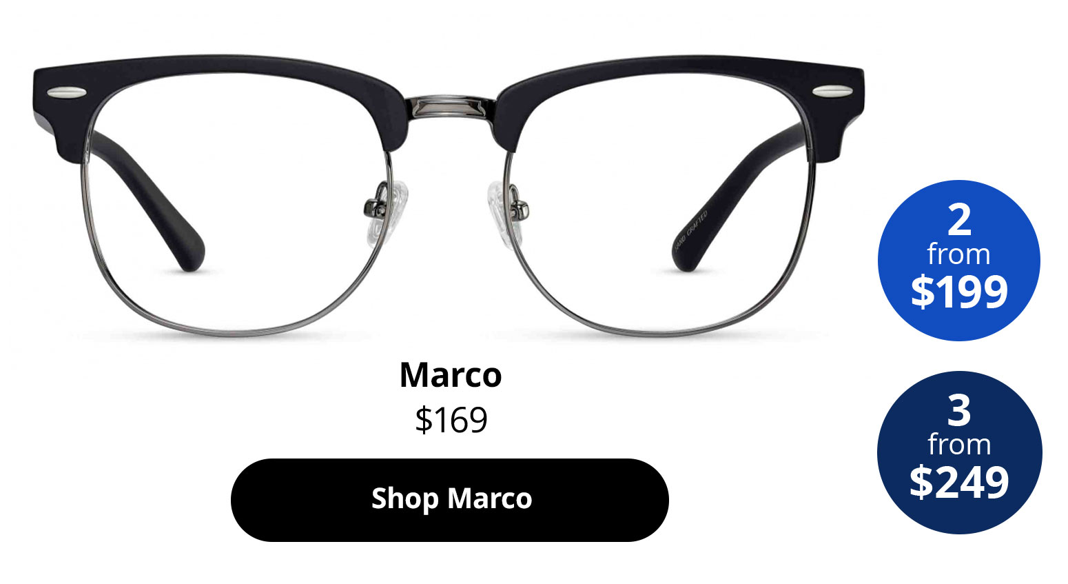 Marco optical glasses in Clear Crystal