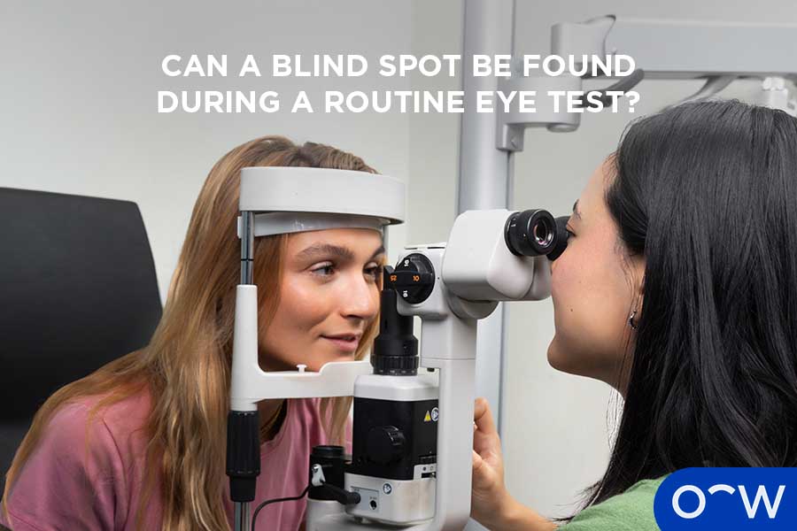 An eye test being undertaken.