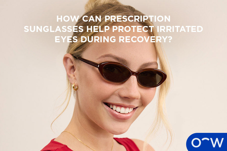 Image of model wearing OW sunglasses