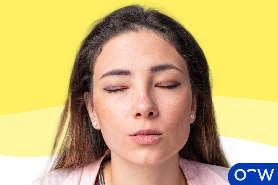 Blinking. An image of someone blinking.