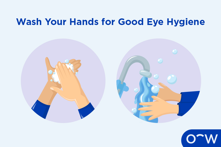 An illustration of a person washing their hands.