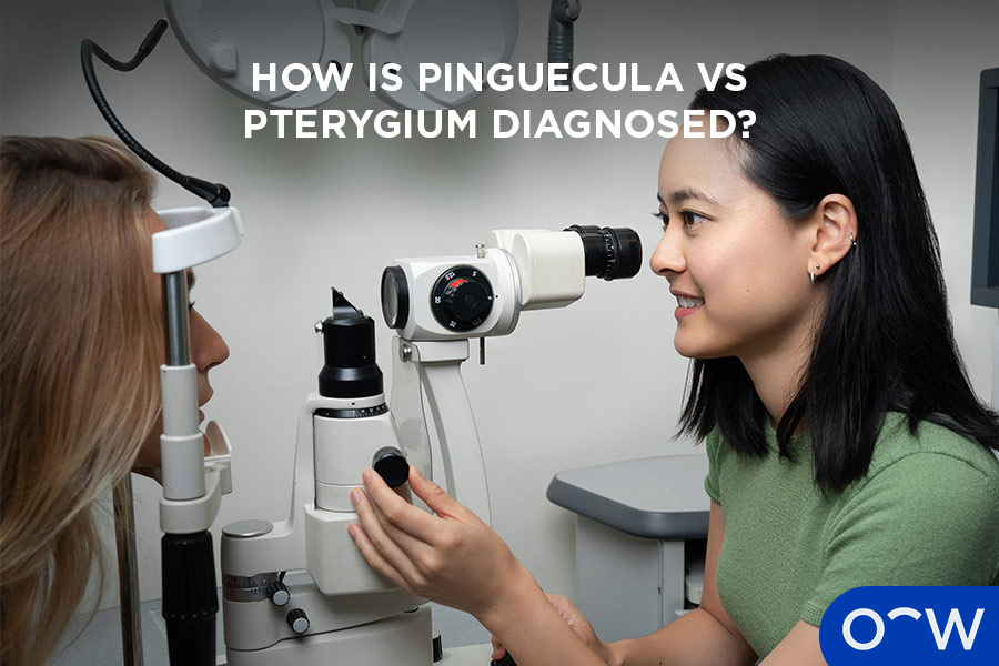 Image of a patient receiving an OW eye test.