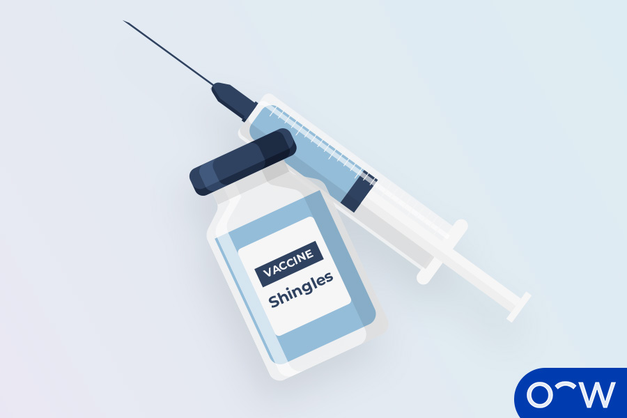 A shingles vaccine being prepared.