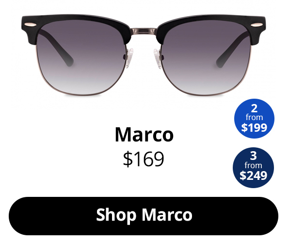 Marco in Obsidian Black Matte Frame From $169