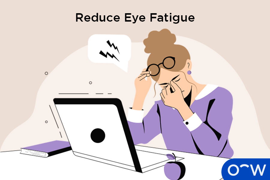 Eye fatigue caused by looking at a computer