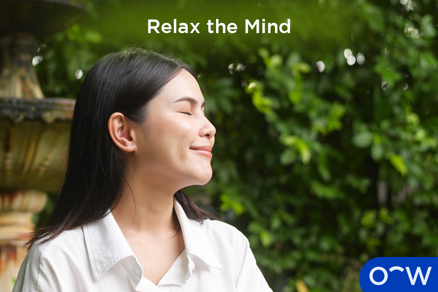 A person relaxing