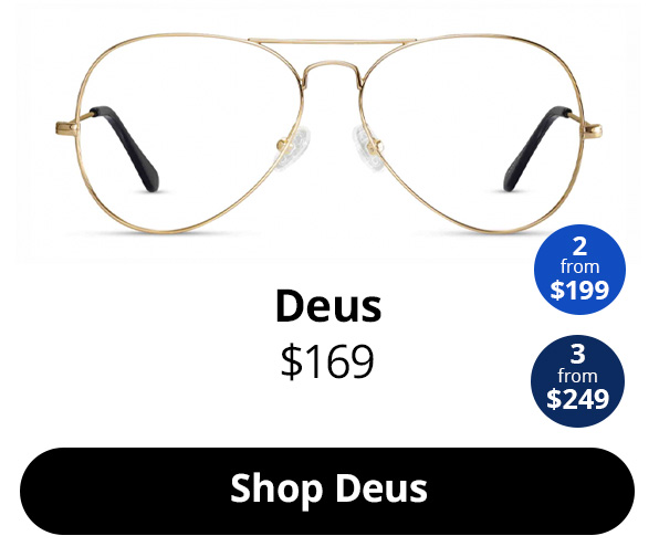 Deus optical frame in the colour Gold.