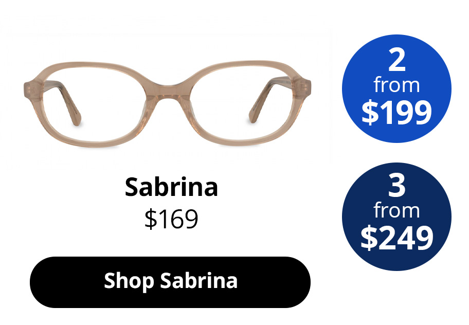 Sabrina optical frame in the colour Bare.