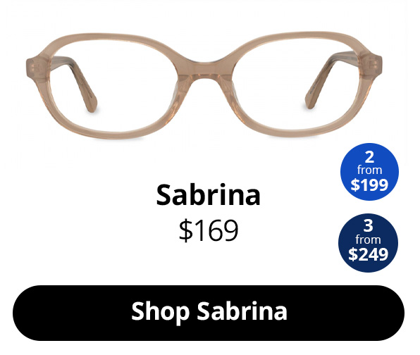 Sabrina optical frame in the colour Bare.