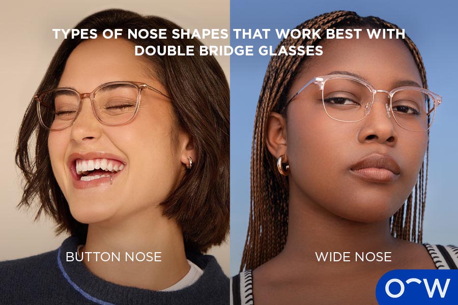 Two people with wide noses and a person with a button nose
