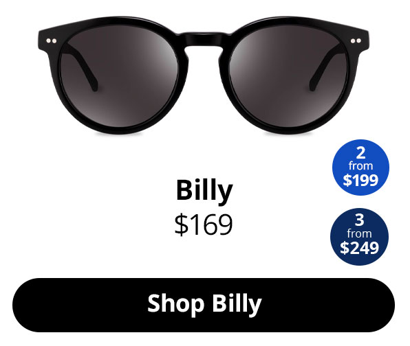 Billy Sunglasses in the colour Obsidian Black from $169