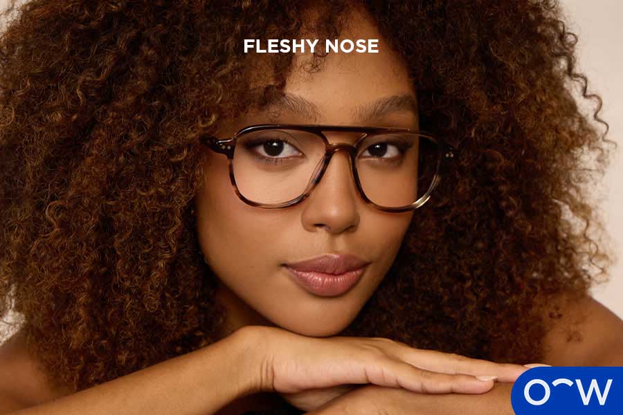 A photo of person with a fleshy nose