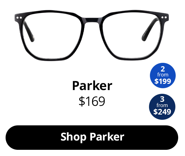 Parker optical glasses in Obsidian Black