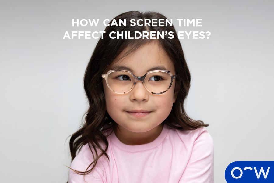Image of a child wearing OW glasses