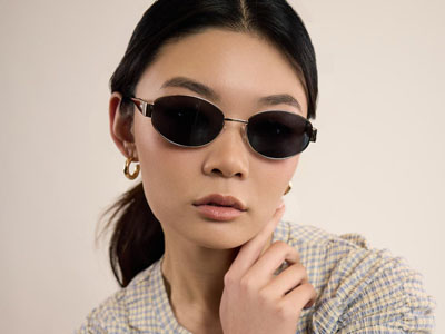 Chic Oval Cruz sunglasses frame in Gold.