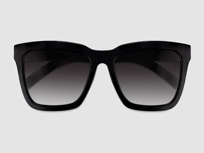 Oversized Square Easten sunglasses frame Obsidian Black.