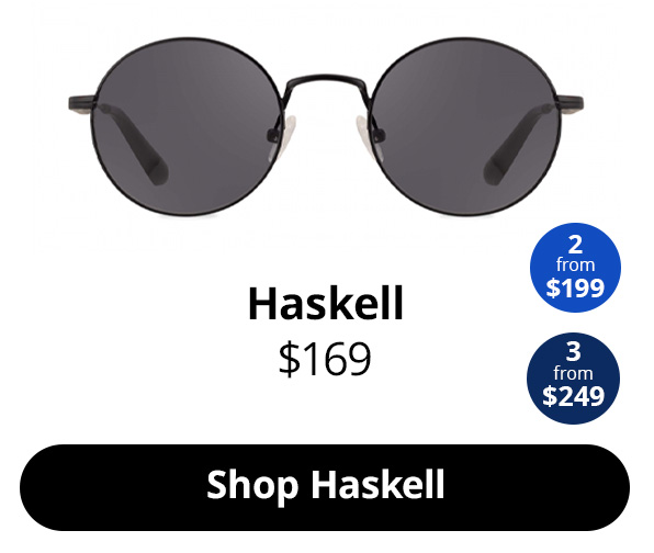 Men’s round metal sunglasses - Haskell