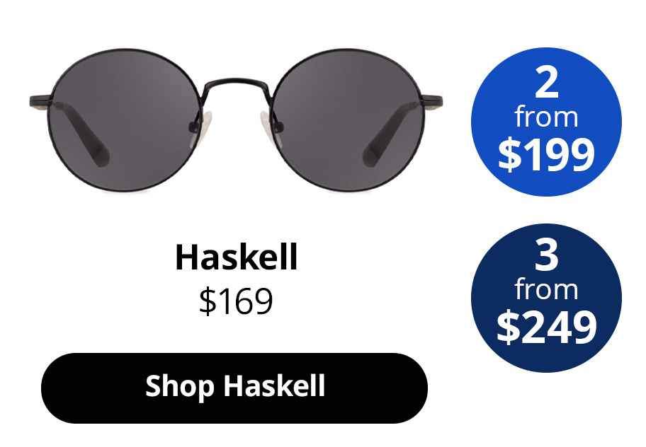 Men’s round metal sunglasses - Haskell