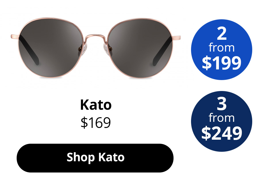 Men’s round metal sunglasses - Kato