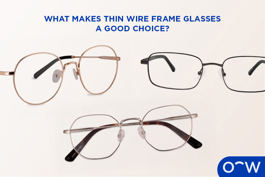 Three Oscar Wylee thin wire frames.