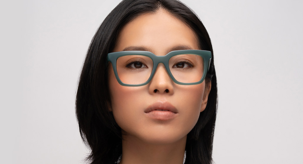 Female Wearing Oscar Wylee Australia Acetate Glasses