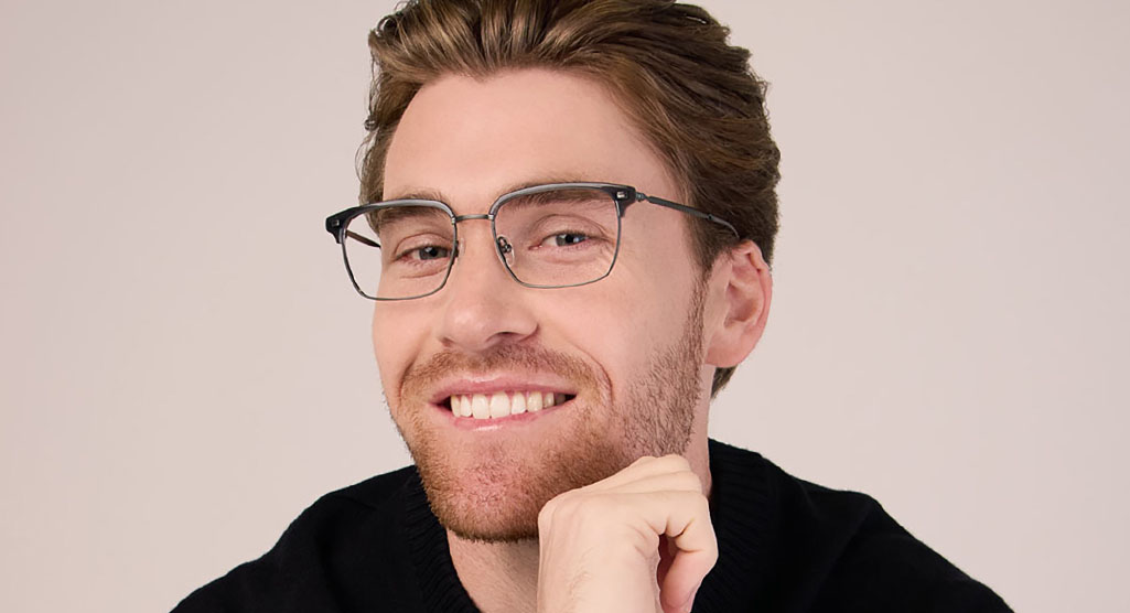 Female Wearing Oscar Wylee Australia Titanium Glasses