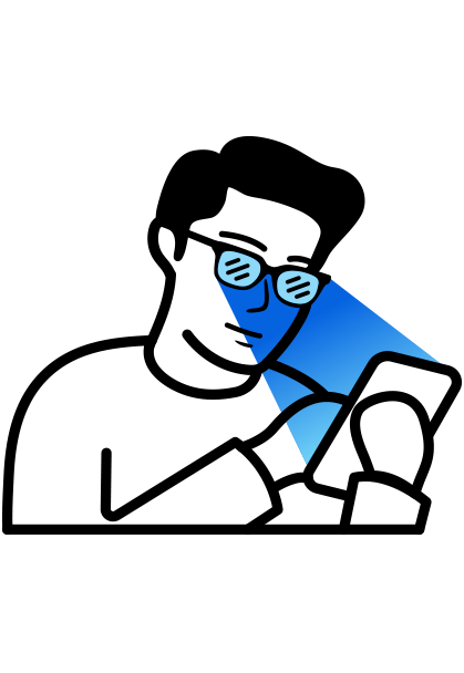Blue light illustration Australia