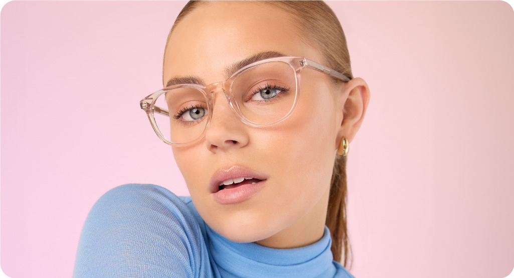 Female Wearing Oscar Wylee Australia Acetate Glasses
