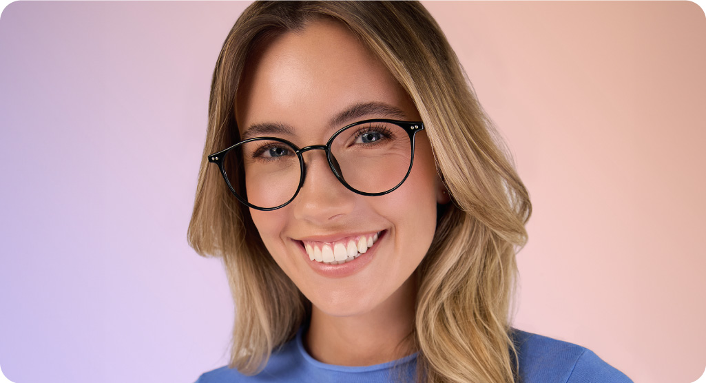 Female Wearing Oscar Wylee Australia TR90 material Glasses
